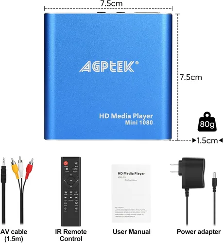 Miniatura 9 de Reproductor multimedia HDMI, mini 1080p Full HD Ultra HDMI MP4 reproductor MP4 para MKV/RM/ MP4/AVI, etc., unidad flash USB HDD/HDD y tarjeta SD
