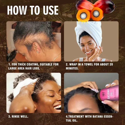 Miniatura 6 de SEVICH Mantequilla para el cabello con aceite de batana crudo 100% puro, de Honduras, para el crecimiento, reparar los tramos dañados, nutre