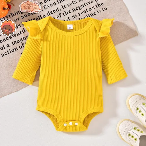 Miniatura 136 de Aalizzwell Conjunto de mameluco acanalado para bebé recién nacido prematuro para otoño e invierno