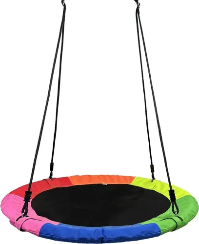 Miniatura 6 de Columpio de árbol, columpio volador de 40 pulgadas para niños, capacidad de peso de 900 libras, con correas ajustables para colgar, para interiores