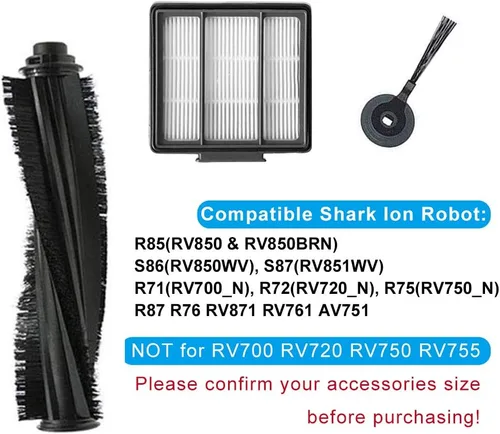 Miniatura 2 de Piezas de repuesto para Shark ION Robot AV751 AV752 AV753 S87 R85 RV850, RV850WV Kit de accesorios para aspiradora Paquete de 6 cepillos laterales