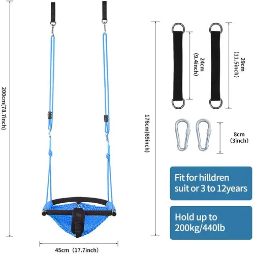 Miniatura 3 de Juego de columpio para niños pequeños y columpio 2 en 1 para bebé - Asiento de columpio de cuerda ajustable para niños, para interior y exterior