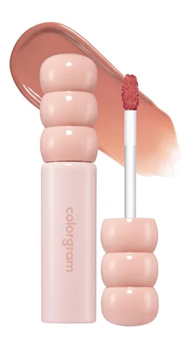 Miniatura 12 de COLORGRAM FRUITY GLASS GLOSS 01 GRAPE BLACK Brillo labial brillante no pegajoso con brillo similar al vidrio Lápiz labial hidratante de larga