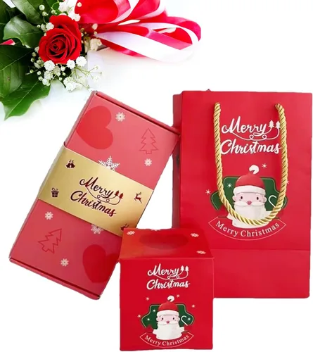 Miniatura 11 de Caja sorpresa de regalo por dinero, caja de regalo sorpresa, explosión, cajas de regalo sorpresa de Feliz Navidad, caja de regalo plegable con Rojo