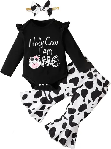 Miniatura 22 de Traje de primer cumpleaños para niña - Holy Cow I'm One