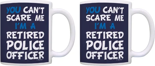 Miniatura 8 de ThisWear Regalo de jubilación Can't Scare Me I'm a Retired Police Officer Funny Cop Gift Taza de café de cerámica de 11 oz con asa