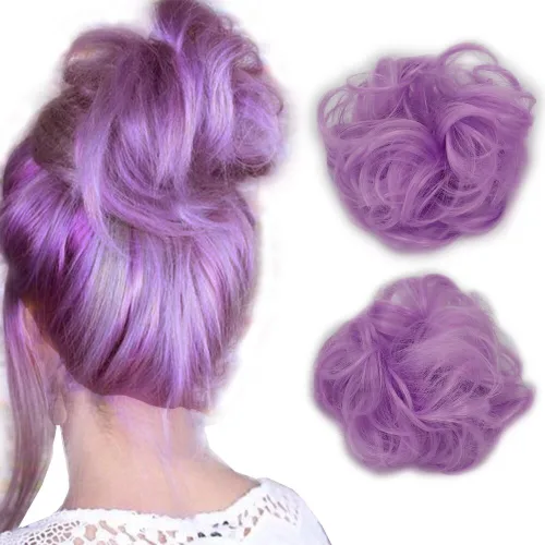 Miniatura 14 de 2 extensiones de cabello ondulado y grueso para mujer, de color negro natural, fibra sintética resistente al calor, para belleza, fiestas, uso