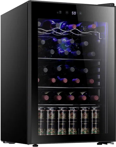 Miniatura 9 de Antarctic Star 0.6 pies cúbicos. Refrigerador mini para vino de pie libre, encimera para bodega de vino de 4 botellas, vino tinto, silencioso, Negro