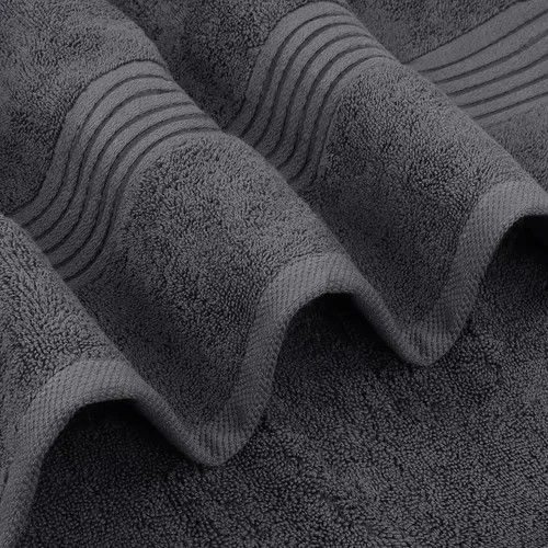 Miniatura 7 de Utopia Towels - Juego de toallas de baño 100 % de algodón hilado en anillo de 600 GSM, secado rápido, muy absorbentes, livianas, para baños, Gris