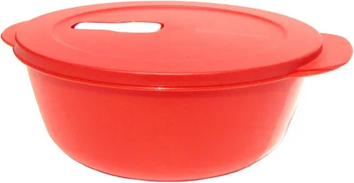 Tupperware CrystalWave - Plato para microondas (6.25 tazas, color rojo fresa)
