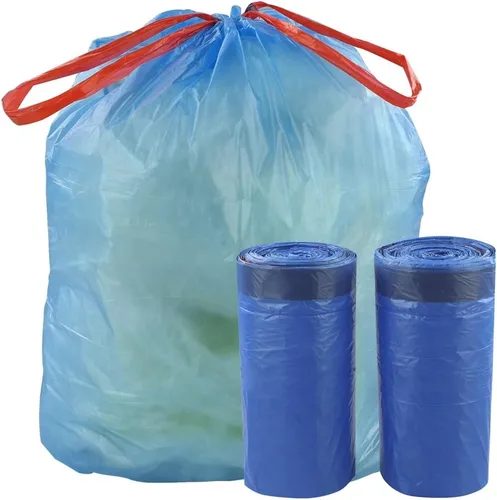 Fiaze - Bolsas de basura con cordón de 13 galones, 200 unidades (azul)