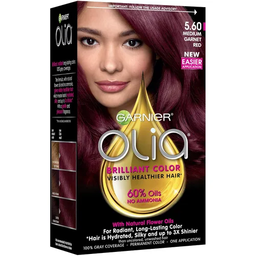 Miniatura 7 de Garnier Olia Tinte de cabello sin amoníaco [5.60] rojo granate medio, 1 unidad 5.6 Rojo granate medio