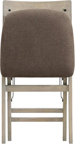 Miniatura 8 de Stakmore Classic Comfort - Sillas plegables de madera con respaldo curvo con asientos acolchados, juego de 2 sillas de comedor plegables sin