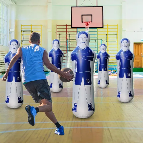 Miniatura 3 de sailupxinyuan Inflatable Soccer Dummy Goalkeepr Air Mannequin Free Kick Wall Goalkeeper Defender Training