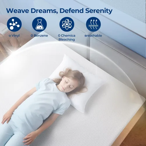 Miniatura 5 de TASTELIFE Protector de Cama Gemela Impermeable, Funda de Colchón Ultra Suave y Transpirable con Bolsillo Profundo Ajustable de hasta 8"-21