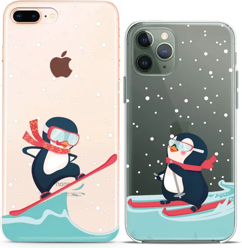 Miniatura 15 de Fundas a juego para parejas compatibles con iPhone 16 15 14 13 12 11 Pro Max Mini Xs X 6s 8 Plus 7+ Xr 10 SE 5 Cookie Coffee Gift Best Friend Kawaii