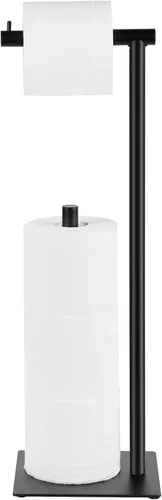Soporte de papel higiénico negro, para baño, rollo de papel higiénico, soporte de rollo de papel higiénico, dispensador de papel higiénico