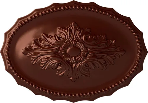 Miniatura 33 de Ekena Millwork CM16OX Medallón de techo Oxford, 16 7/8" W x 11 3/4" H x 1 1/2" P, imprimado en fábrica Imprimación de fábrica.