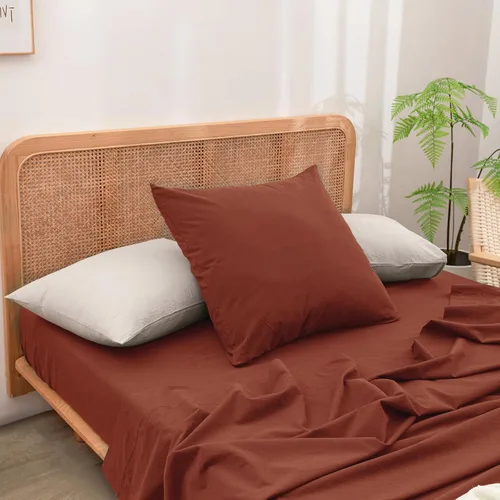 Miniatura 58 de BESTOUCH 100% Algodón Lavado Funda de Almohada para Cabello y Piel, Sensación de Lino, Suave, Cómoda, Transpirable, Juego de 2 Fundas de Almohada