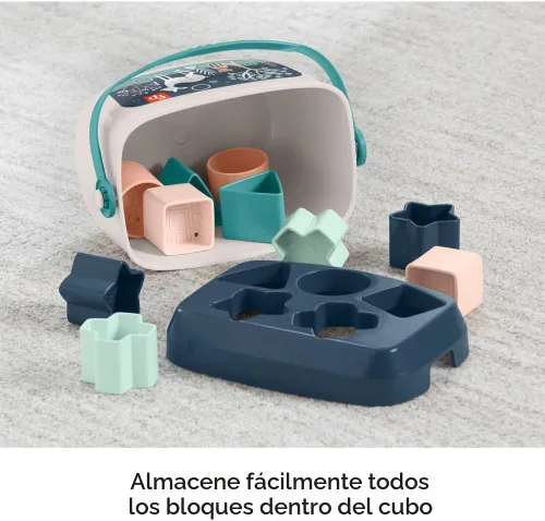 Miniatura 4 de Fisher-Price Juego de 10 formas apilables de juguete para bebés a partir de 6 meses, color beige marino (exclusivo de Amazon)