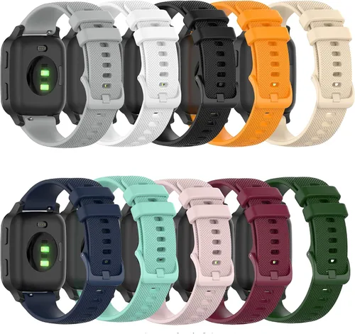 Miniatura 9 de Bandas compatibles con Garmin Venu/VenuSq Sq2/Venu2 Plus/Forerunner 55 165/Vivoactive 6 5, correas de silicona suave de liberación rápida de 0.787