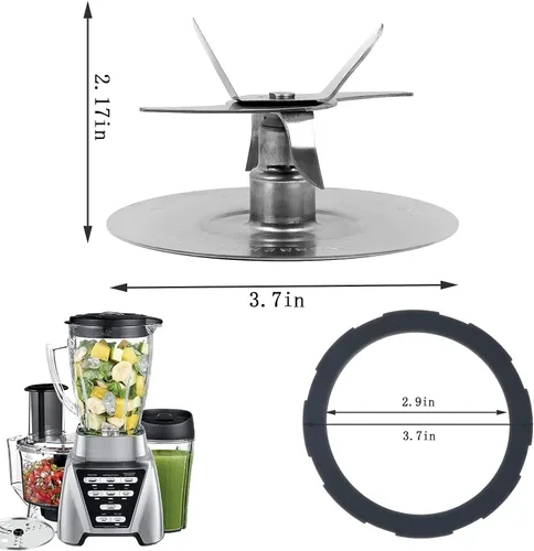 Miniatura 2 de Pro 1200 Blender Blade compatible con licuadoras Oster Pro 1200 con junta tórica de goma para piezas de repuesto Oster Pro 1200 Blender