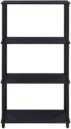 Miniatura 7 de Acme Nypho - Estantería rectangular con 4 estantes de madera con marco de metal, color negro