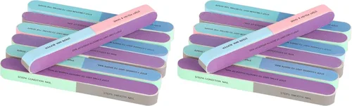 Miniatura 8 de BTYMS - Lima de uñas de 7 vías y bloque de pulido para uñas, 12 paquetes.