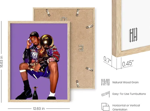 Miniatura 3 de HAUS AND HUES Póster de Kobe Bryant, Imagen de Kobe Bryant, Pósteres de Baloncesto para Dormitorio de Niños, Arte de Pared de Baloncesto para Marco