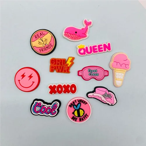 Miniatura 5 de 30 40 dijes para zapatos de Crock Bubble Slides Bogg Bag Lindos Preppy zapatos decorativos pines para niñas, niños, adolescentes, mujeres y hombres