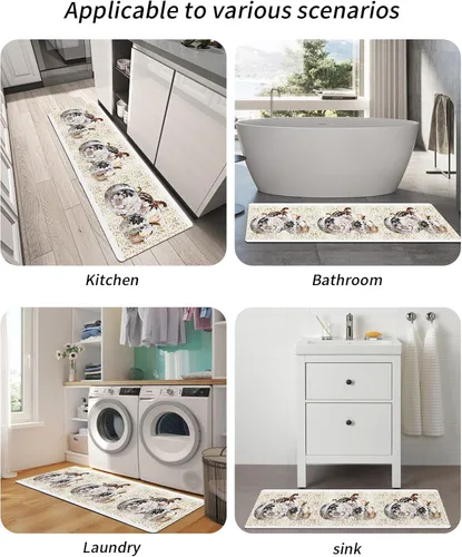 Miniatura 5 de Tapete de baño de otoño para bañera, tapete antideslizante de secado rápido y absorbente, de tierra de diatomeas, fregadero, dormitorio, cocina
