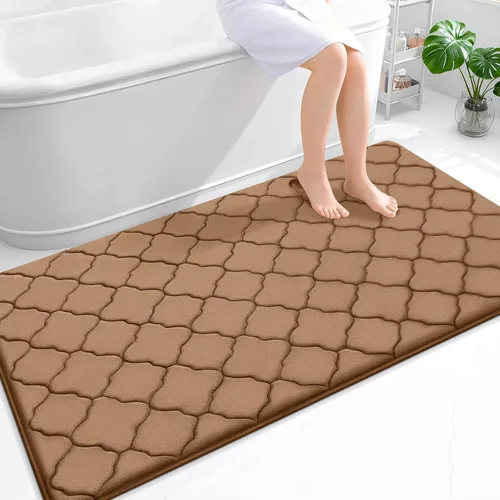 Miniatura 139 de OLANLY Alfombra de Baño de Espuma Viscoelástica de 24 x 16 pulgadas, Ultra Suave y Absorbente, Alfombras de Baño Antideslizantes, Cómodas, Lavables