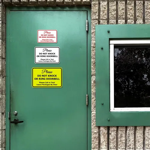 Miniatura 7 de Signs ByLITA Clásico enmarcado Por favor no golpee ni toque el timbre de la puerta, señal para pared o puerta - Fácil instalación Instrucción
