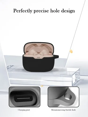 Miniatura 5 de Funda para JBL Tune 230NC TWS - Auriculares intrauditivos inalámbricos verdaderos, protección suave, funda de silicona con llavero, kit de limpieza
