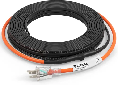 Miniatura 13 de VEVOR Cable de calefacción de tubería autorregulable, cinta térmica de 120 pies de 5 W/ft para protección contra congelación de tuberías, protege