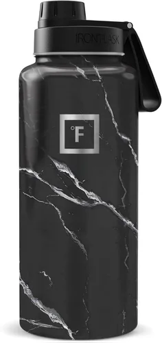 Miniatura 80 de IRON °FLASK Frasco de hidratación para acampar y senderismo con pajilla, botella de agua deportiva de acero inoxidable con aislamiento de boca