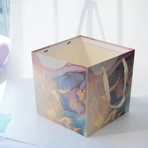 Miniatura 4 de Bolsa de regalo extragrande, bolsa grande cuadrada reutilizable de 11.8 pulgadas con asa, para bodas, cumpleaños, regalos, regalo del día del padre