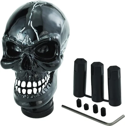 Miniatura 3 de Palanca de cambios con forma de calavera para palanca de cambios de velocidad, ajuste universal para la mayoría de los coches