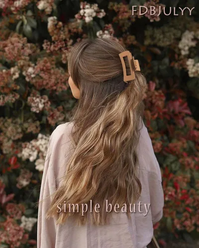Miniatura 8 de Pinzas Premium para el Cabello para Mujeres: Pinzas de Garra con Lazo para Cabello Grueso y Delgado, Pinzas Grandes Antideslizantes con Lazo en Negro