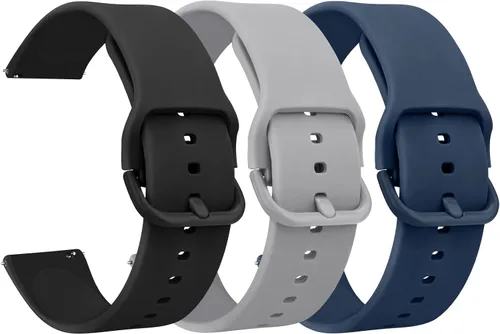 Miniatura 10 de Correas de reloj de silicona de liberación rápida de 20 mm y 22 mm, correa de reloj deportiva suave de reemplazo para mujeres y hombres