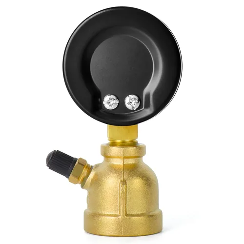 Miniatura 6 de MEANLIN MEASURE Medidores de presión de prueba de aire de latón forjado de 0-60Psi, conexión FNPT de 3/4", doble graduado de 2", ensamblaje