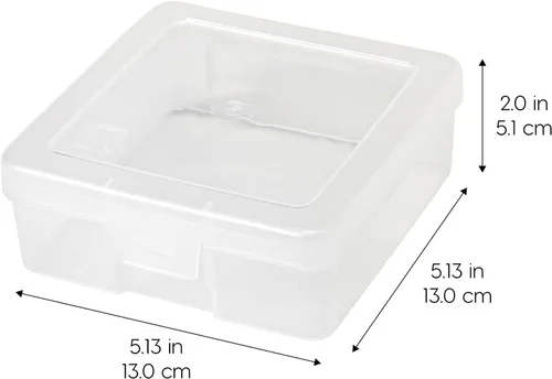 Miniatura 2 de IRIS USA Cajas para lápices, paquete de 18, Hecho en EE.UU. , contenedores organizadores de cuentas de plástico con tapa a presión para artes