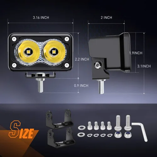 Miniatura 2 de Nilight 2 cápsulas LED de motocicleta de 3 pulgadas, 1300 lúmenes, luz de conducción EMC integrada, súper foco antiniebla todoterreno, luz auxiliar