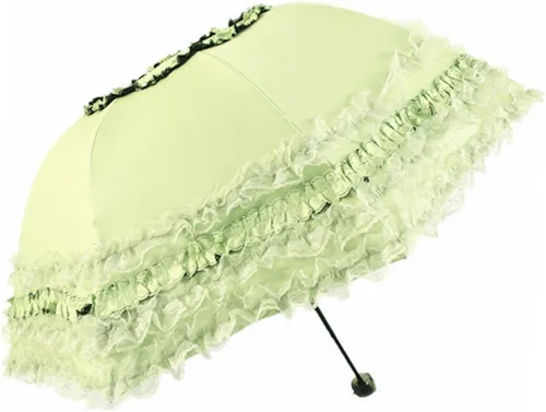 Miniatura 31 de Honeystore Paraguas plegable a prueba de rayos ultravioleta Princess Lace Parasol con cúpula anti-UV