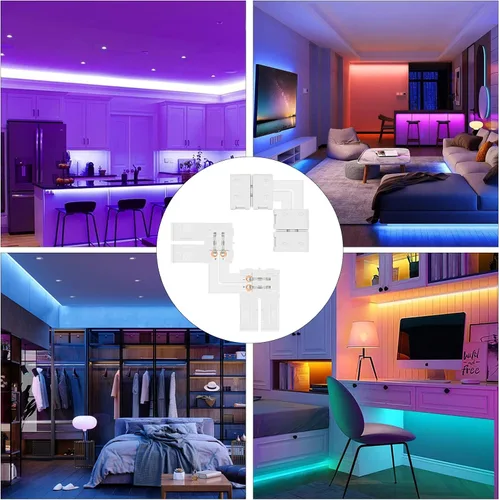 Miniatura 7 de VIPMOON - Conector de tira LED, de esquina en ángulo recto, 2835 3528