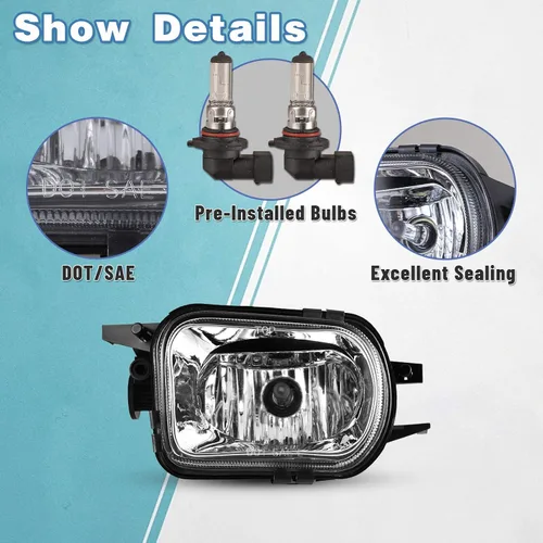 Miniatura 3 de Conjunto de luz antiniebla para Mercedes Benz W203 Clase C/Mercedes Benz C200 C240 C320 C230 SL500 /SL550/SLK350 OEM reemplazo antiniebla lámparas