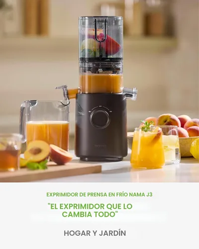 Miniatura 2 de Nama J3 - Exprimidor Compacto de prensa en frío, ahorro de espacio y autoalimentación para funcionamiento manos libres, ligero, portátil, exprimidor