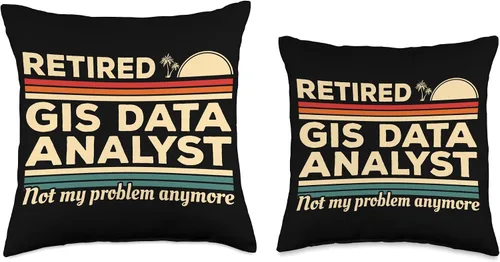 Miniatura 3 de GIS Data Analyst Gifts Retired GIS Data Analyst Not My Problem Anymore - Almohada de 16 x 16 pulgadas, multicolor