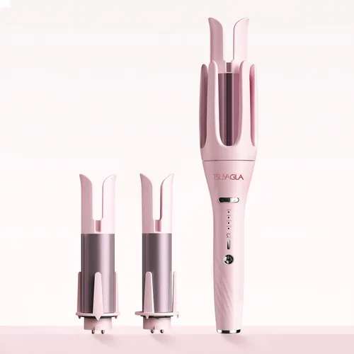 Rizador de pelo automático 3 en 1, rizador de pelo con 3 barriles (1" - 1.25" - 1.5"), rizador giratorio con 3 temperaturas, rotación de 2 vías,