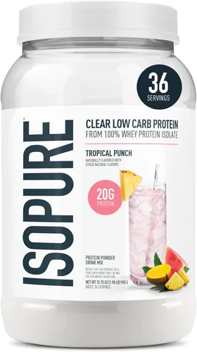 Miniatura 14 de Isopure - polvo de proteína de suero de leche con sabor a fruta ligera refrescante